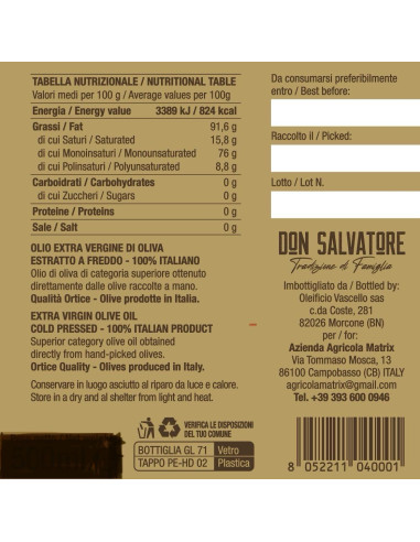 DON SALVATORE Olio Extravergine...