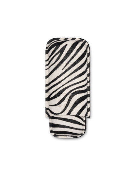 Portasigari in cavallino di colore bianco e nero sebrato - Venetia Lab