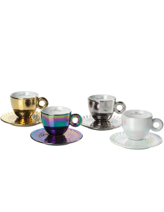 Set di 4 tazze da cappuccino Illy Art Collection, design esclusivo di John Armleder.