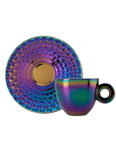 tazze da cappuccino Illy Art Collection John Armleder in porcellana con dettagli riflettenti 2